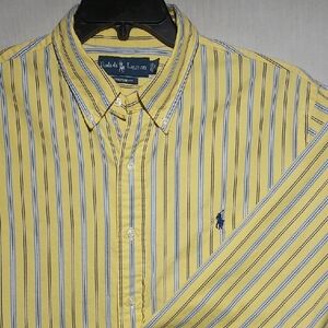 Polo Ralph Lauren Custom Fit Striped 100% Cotton‎ Long Sleeve Button-down XL